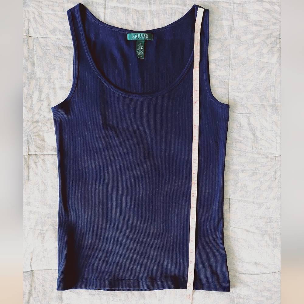 Ralph Lauren Women's Blue Tank Top Size M - Picture 8 of 9